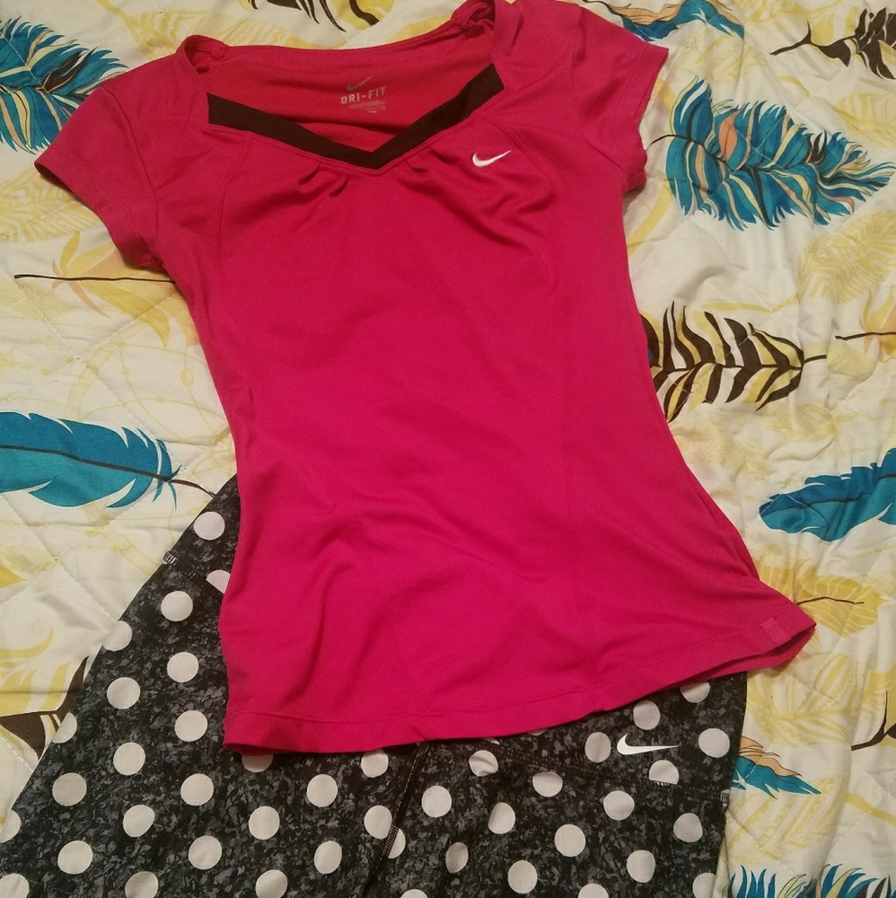 Cute pinup style dri fit workout top